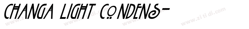 Changa Light Condens字体转换